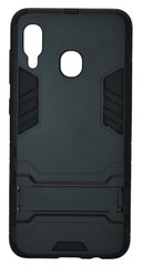 Накладка Protective для Samsung A20/A30 black з підставкою