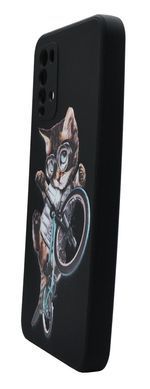 Силиконовый чехол Art для Xiaomi Redmi 9T/Poco M3 black/cat Full Camera