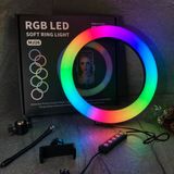 Фото товару Кольцевая светодиодная лампа RGB MJ26 26cm black