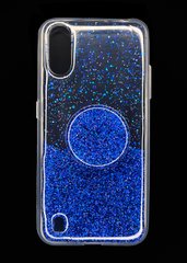 Силіконовий чохол Fashion popsoket для Samsung A01 blue