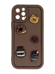 Чохол Pretty Things для iPhone 12 Pro brown/donut Full Camera