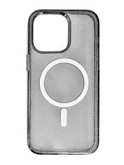 Чохол TPU Galaxy Sparkle MagSafe для iPhone 15 Pro Max black+glitter