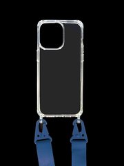 Чохол WAVE Clear with Strap для iPhone 13 Pro Max clear/midnight blue