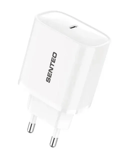 Сетевое зарядное устройство Senteo T-03 version2 USB-C PD 30W (СЕ сертифікат) white