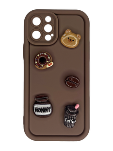 Чохол Pretty Things для iPhone 12 Pro brown/donut Full Camera
