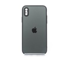 TPU+Glass чохол Matte Candy для Apple iPhone X/XS Full camera green