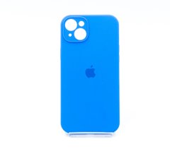 Силіконовий чохол Full Cover для iPhone 15 Plus new lake blue (capri blue) Full Camera