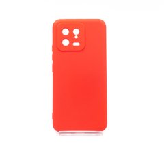 Силіконовий чохол SMTT для Xiaomi Mi 13 Red Full Camera з мікрофіброю