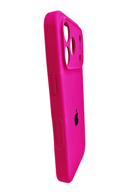 Силіконовий чохол Full Cover для iPhone 17 Pro barble pink (hot pink) Full Camera