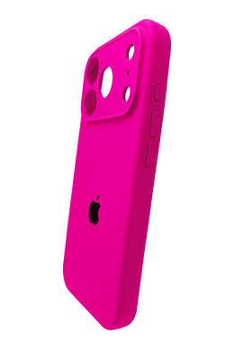 Силіконовий чохол Full Cover для iPhone 17 Pro barble pink (hot pink) Full Camera