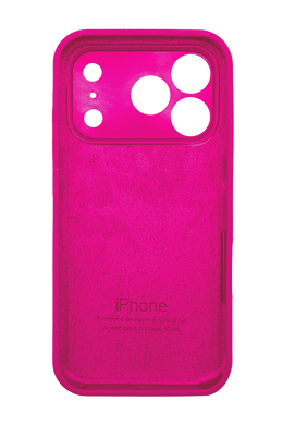 Силіконовий чохол Full Cover для iPhone 17 Pro barble pink (hot pink) Full Camera