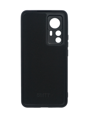 Силіконовий чохол SMTT для Xiaomi Mi 12T/Mi 12T Pro black Full Camera з мікрофіброю