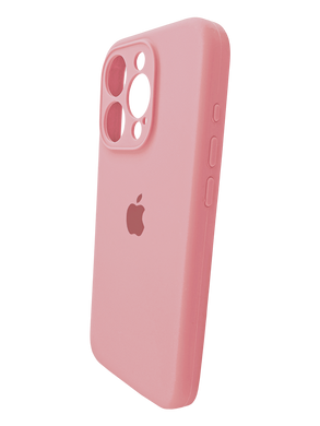 Силіконовий чохол Full Cover для iPhone 15 Pro Max pink Full camera