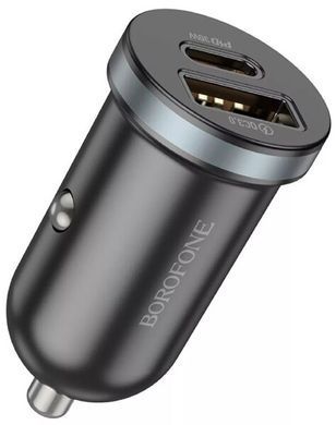 Автомобильное зарядное устройство Borofone BZ22 1USB/1USB-C QC/PD30W black
