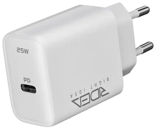 Сетевое зарядное устройство Ridea RW-25120 Rapid Max 1USB-C QC/PD 25W white