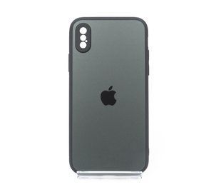 TPU+Glass чохол Matte Candy для Apple iPhone X/XS Full camera green