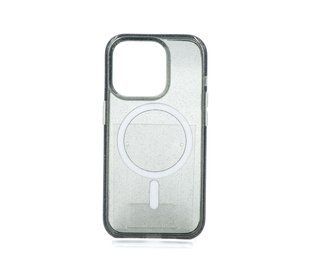Чохол TPU Galaxy Sparkle MagSafe для iPhone 15 Pro black+glitter