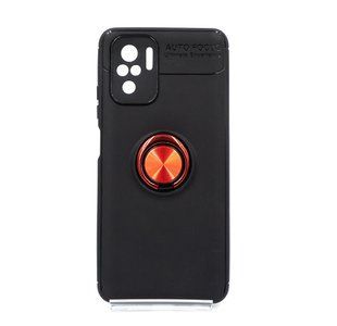 Накладка TPU Deen ColorRing для Xiaomi Redmi Note 10/Note 10s под магнитный держатель black/red