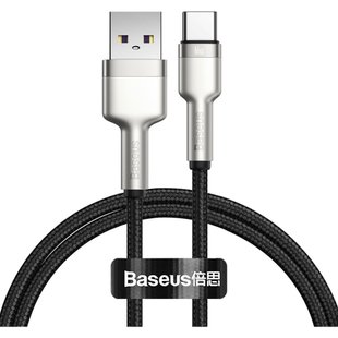 USB кабель Baseus Cafule Metal Type-C 66W 1m black