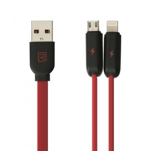 Кабель USB Remax Binary Lightning+Micro