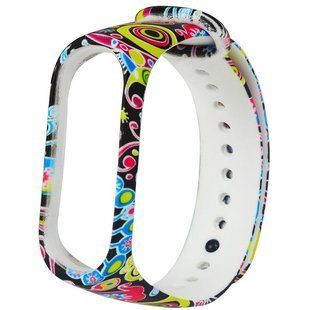 Ремінець Print Silicone Xiaomi MI Band 3/4 східний орнамент/black