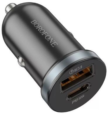 Автомобильное зарядное устройство Borofone BZ22 1USB/1USB-C QC/PD30W black