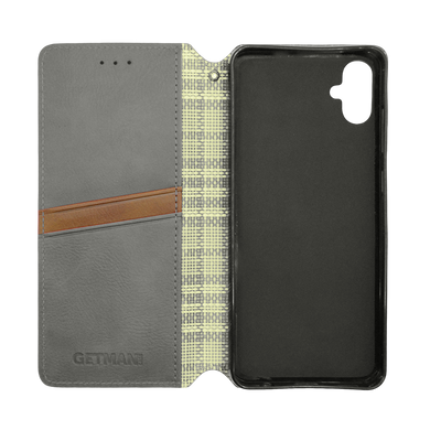 Чохол-книжка шкіра для Samsung A05 grey Getman Cubic PU