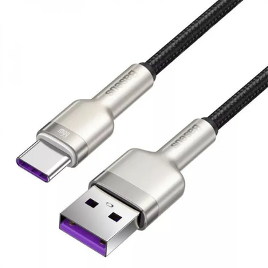 USB кабель Baseus Cafule Metal Type-C 66W 1m black