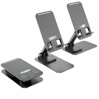 Тримач настільний Hoco PH50 Ivey folding rotatable desktop holder black