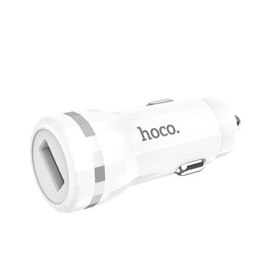 Автомобільний зарядний пристрій HOCO Z27A QC3.0 white