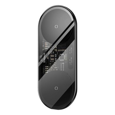Бездротовий ЗП Baseus Digital LED Display 2in 1 20W black WXSX010101
