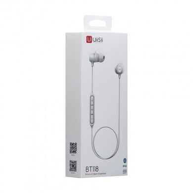 Bluetooth стерео гарнітура UiiSii BT118 white