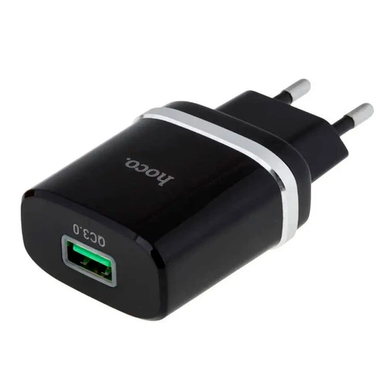 Сетевое зарядное устройство Hoco C12Q Smart 1usb/3A/QC3.0 black