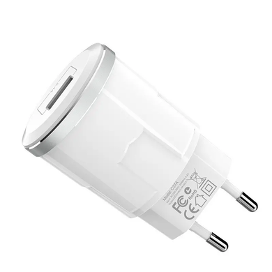 Сетевое зарядное устройство HOCO C37A SET 1usb white