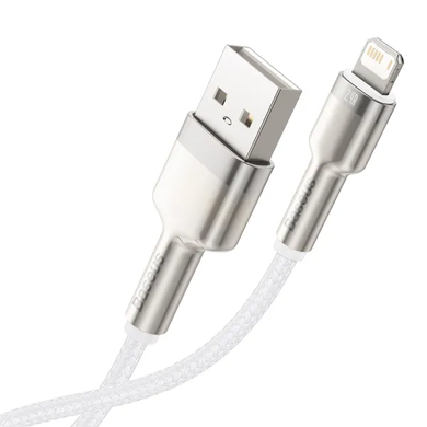 USB кабель Baseus Cafule Metal CALJK-B02 Lightning 2.4A/2m white