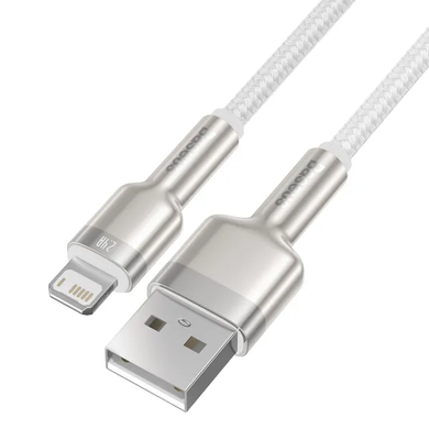 USB кабель Baseus Cafule Metal CALJK-B02 Lightning 2.4A/2m white
