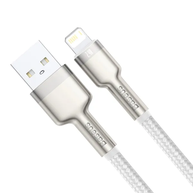 USB кабель Baseus Cafule Metal CALJK-B02 Lightning 2.4A/2m white