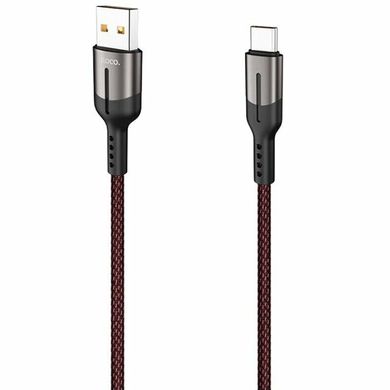 USB кабель HOCO U68 Gusto flash charging data cable Type-C 5A/1,2m Black