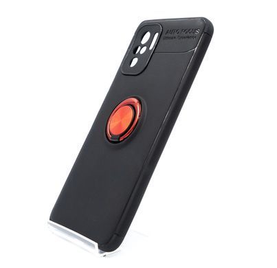 Накладка TPU Deen ColorRing для Xiaomi Redmi Note 10/Note 10s под магнитный держатель black/red