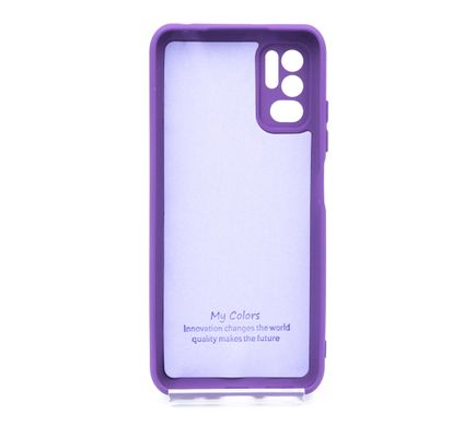 Силіконовий чохол Full Cover для Xiaomi Redmi Note 10 5G/Poco M3 Pro My Color Full Camera purple