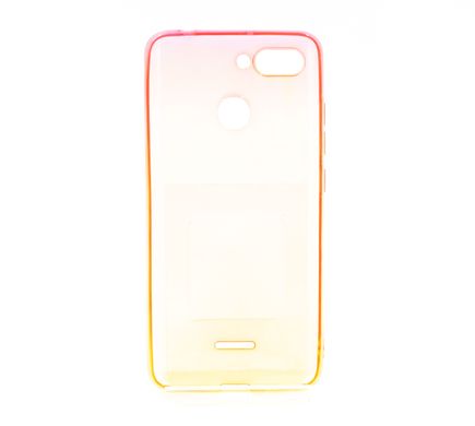 Силиконовый чехол Gradient Design для Xiaomi Redmi 6 red/yellow