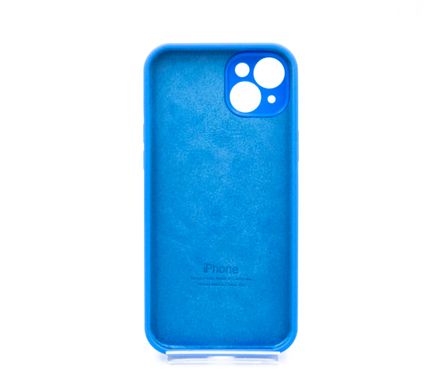 Силіконовий чохол Full Cover для iPhone 15 Plus new lake blue (capri blue) Full Camera