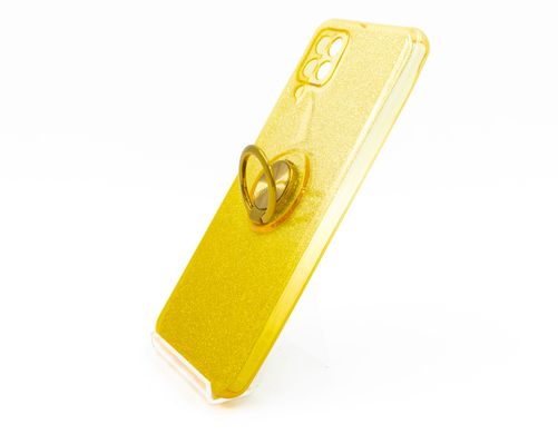 Силиконовый чехол SP Shine для Samsung A12/M12 gold ring for magnet