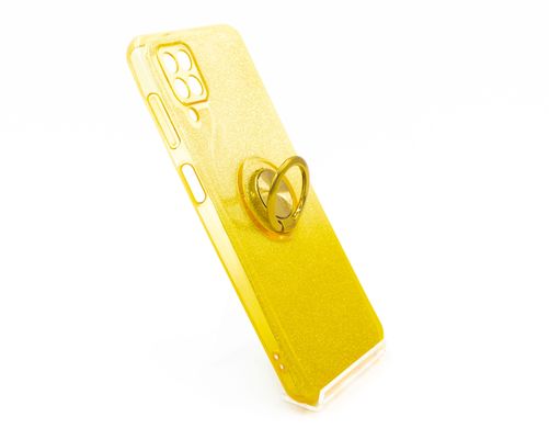 Силиконовый чехол SP Shine для Samsung A12/M12 gold ring for magnet