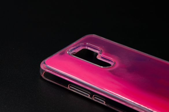 Накладка Color Sand для Xiaomi Redmi 9 violet/pink neon sand glow in the dark