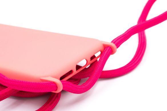 Силіконовий чохол WAVE Lanyard для iPhone X/Xs bright pink (TPU)