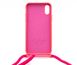 Силіконовий чохол WAVE Lanyard для iPhone X/Xs bright pink (TPU)
