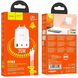 Мережевий зарядний пристрій Hoco N33 Start PD35W (2C/1A) + Type-C to Type-C white