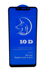 Захисне 10D скло Full Glue для Xiaomi Redmi Note 6 Pro black SP