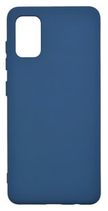 Силиконовый чехол Full Cover для Samsung A41 navy blue без logo